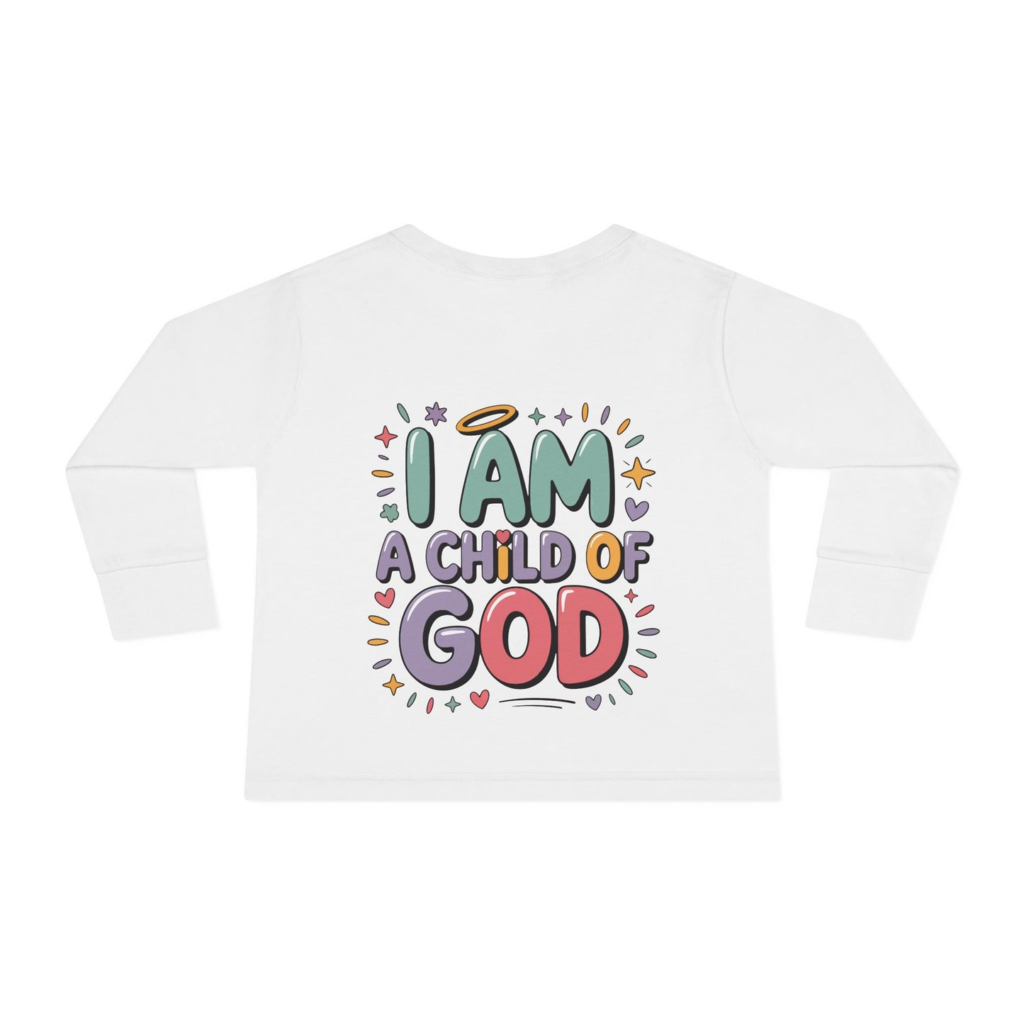 I Am a Child of God Toddler Long Sleeve Tee — Cute Christian Kids Shirt