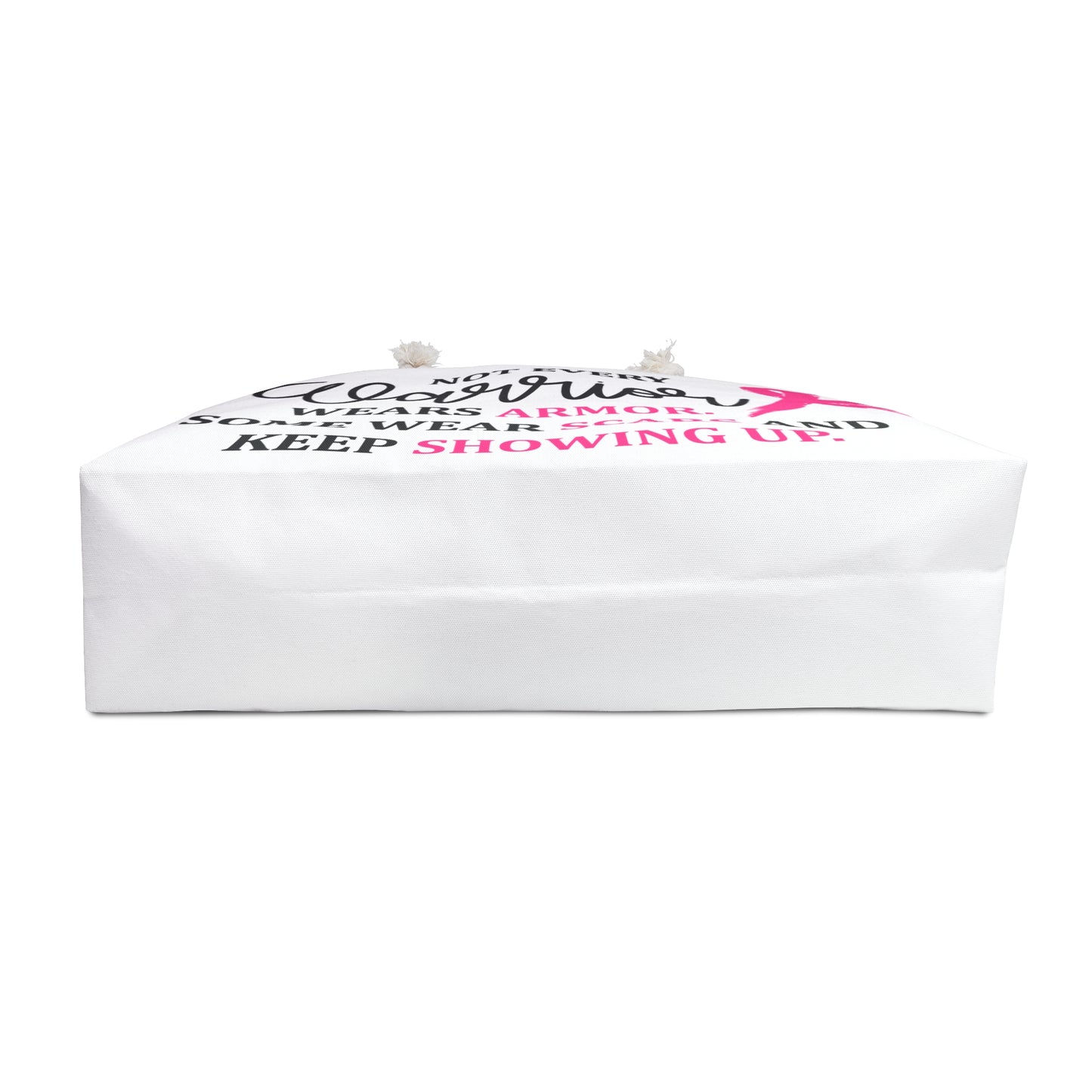 Breast Cancer Awareness Weekender Bag — "Not Every Warrior Wears Armor" Travel Tote