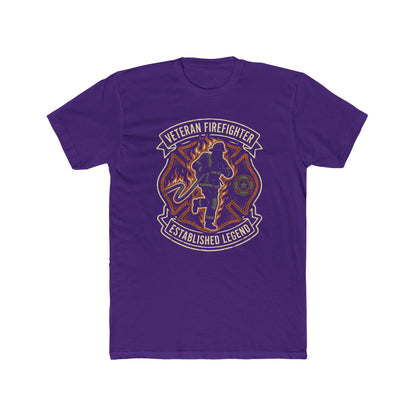 Veteran Firefighter Tee — "Established Legend" Graphic Crew Shirt