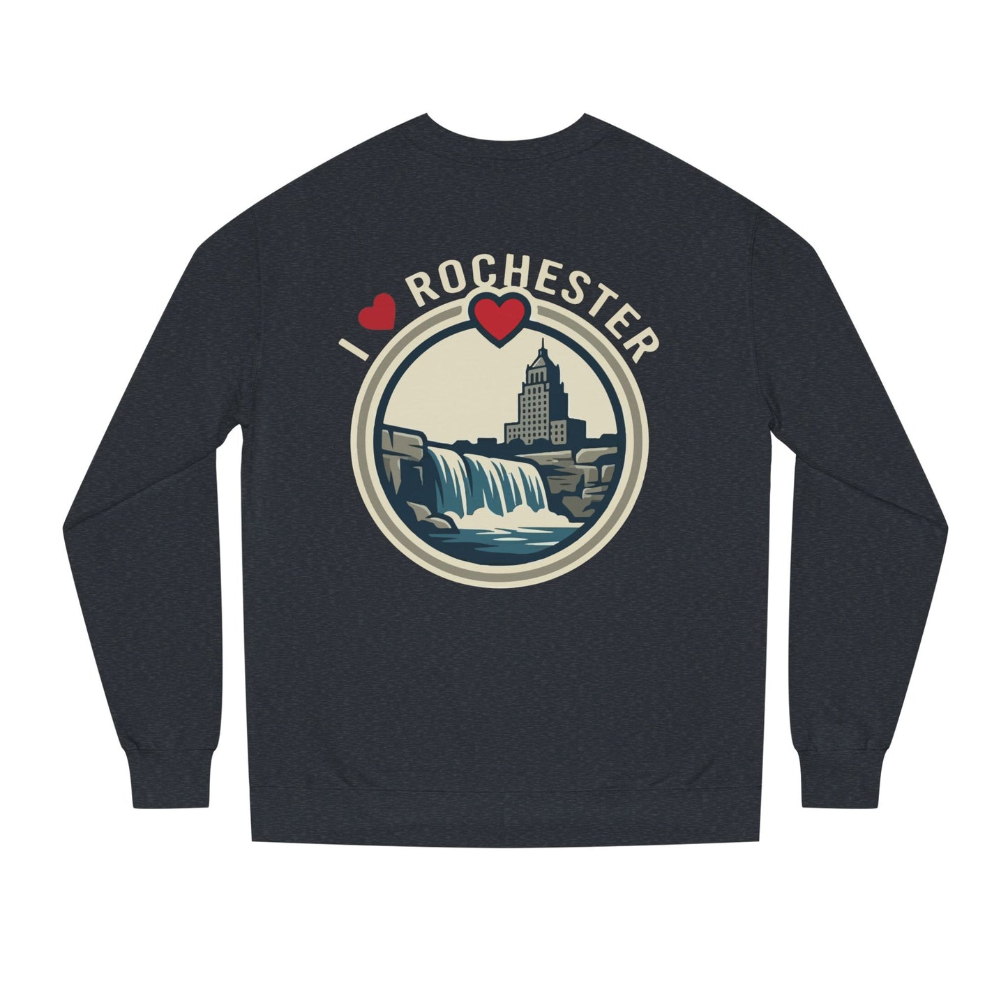 Rochester Waterfall Crewneck Sweatshirt – I  Rochester City Skyline Pullover