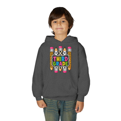 Third Grade Kids Hoodie — Cute Pencil Back-to-School Sweatshirt
