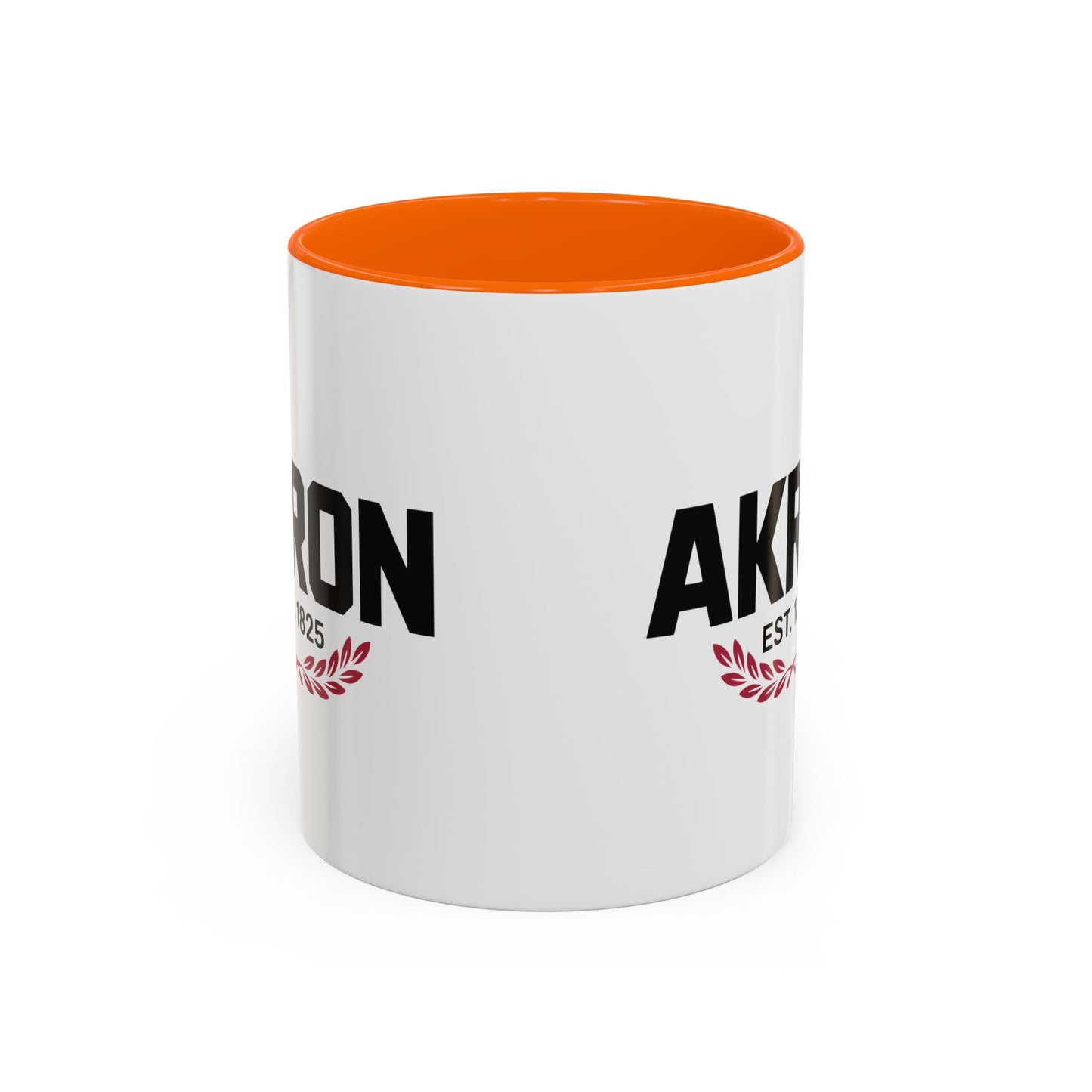 Akron Est. 1825 Accent Coffee Mug — Vintage City Pride Ceramic Mug