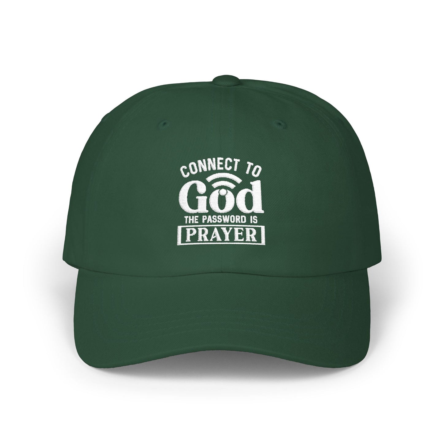 Prayer Dad Cap — "Connect to God, the Password is Prayer" Embroidered Hat