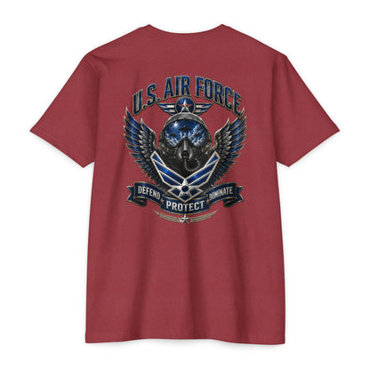 U.S. Air Force Skull Wings T-Shirt — Defend Protect Dominate Military Tee
