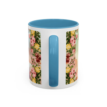 Mother’s Love Accent Coffee Mug – Floral Inspirational Gift (11/15 oz)