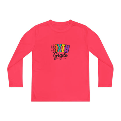 Sixth Grade Youth Long Sleeve Tee - Colorful Back-to-School Shirt