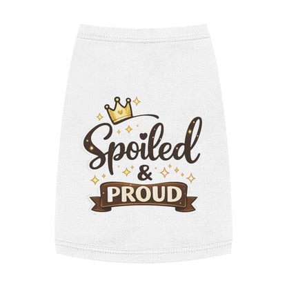 Spoiled & Proud Pet Tank Top — Cute Dog/Cat Shirt with Crown Design