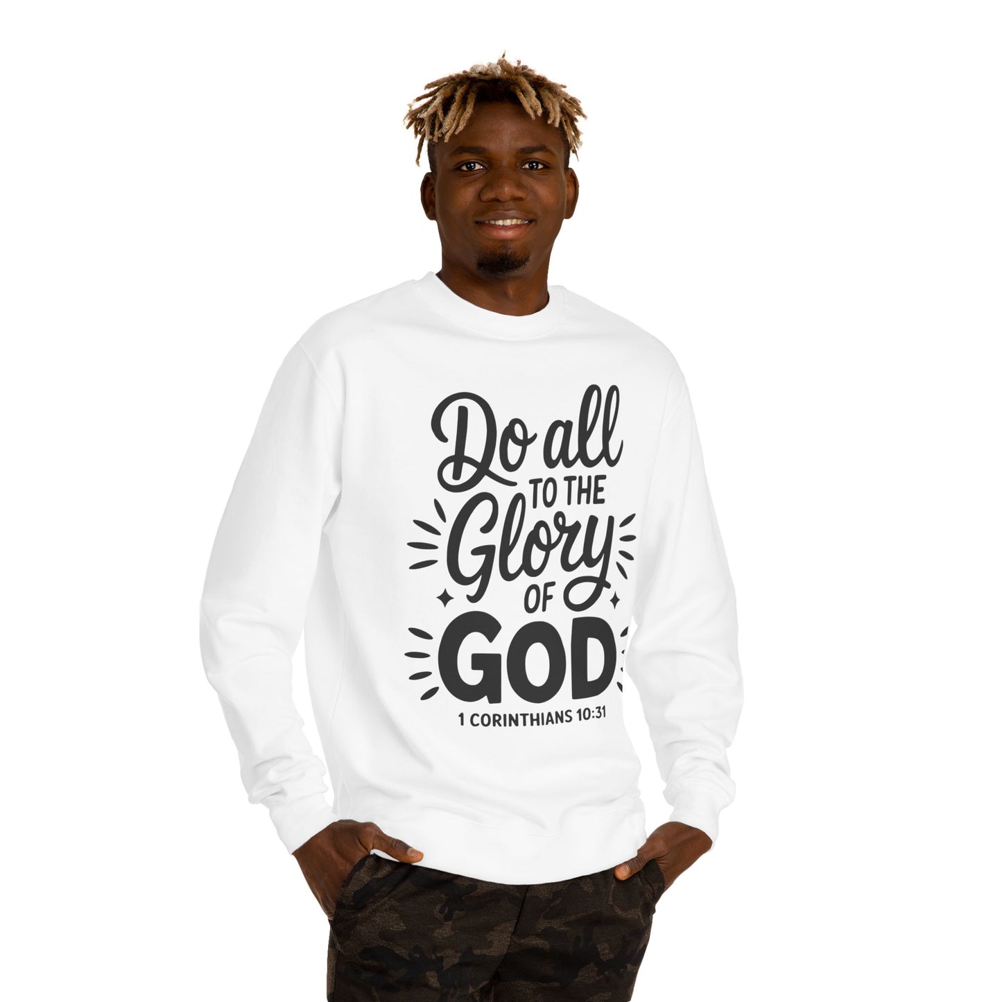 Do All to the Glory of God Sweatshirt — 1 Corinthians 10:31 Christian Crewneck