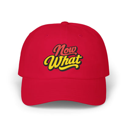 Now What Dad Cap — Retro Script Baseball Hat