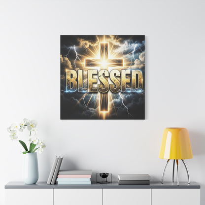 Blessed Cross Matte Canvas Wall Art