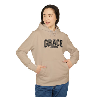 Grace Hoodie — Faith-Inspired Pullover with "Grace" Collegiate Design