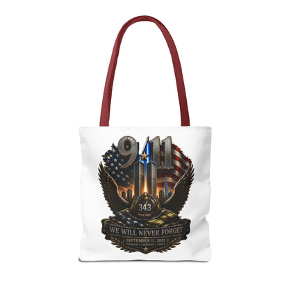 9/11 Memorial Tote Bag — "We Will Never Forget" Tribute Tote