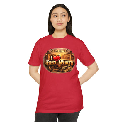 I  Fort Worth Graphic T-Shirt — Vintage Texas City Souvenir Tee