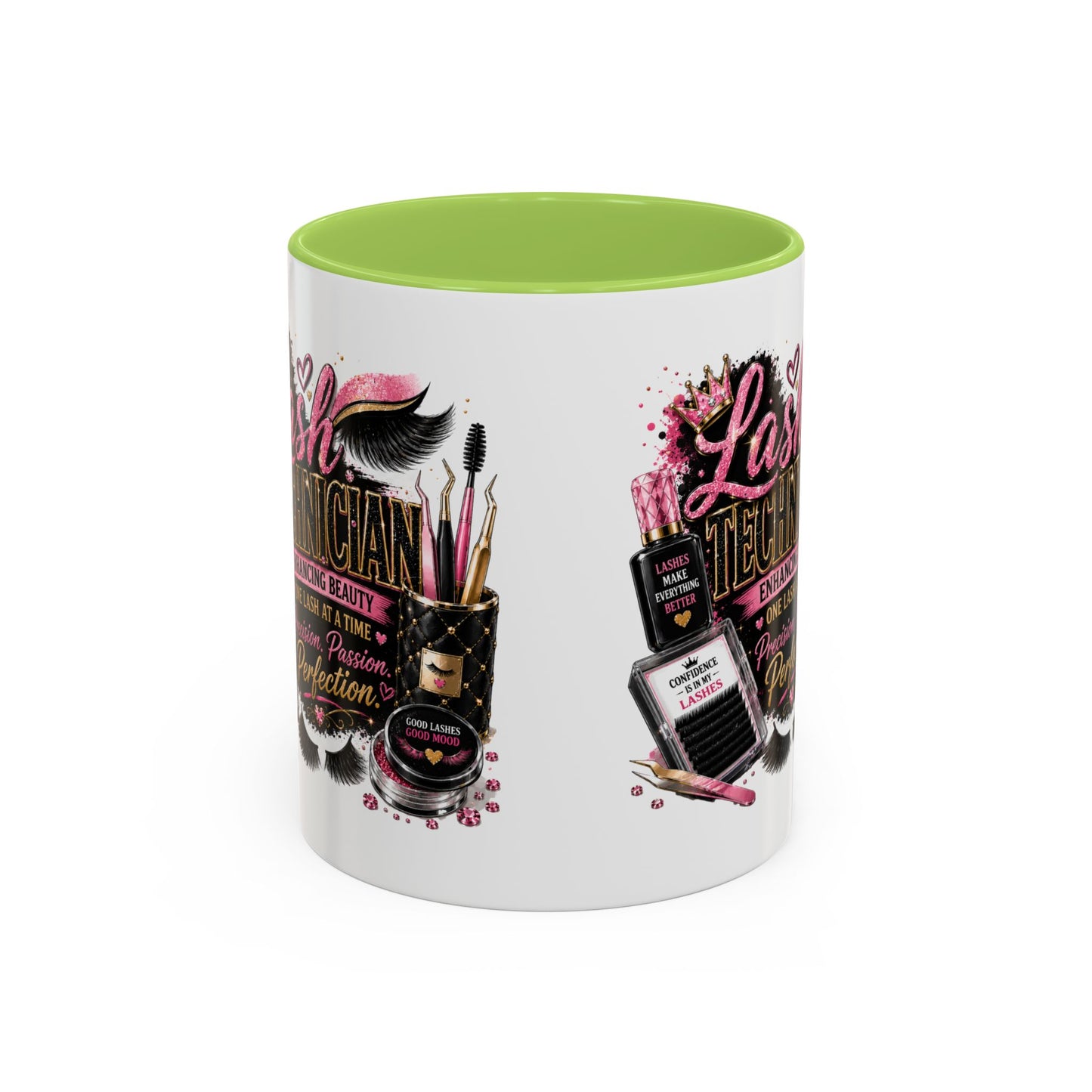 Lash Technician Coffee Mug – 'Enhancing Beauty One Lash at a Time' Accent Mug