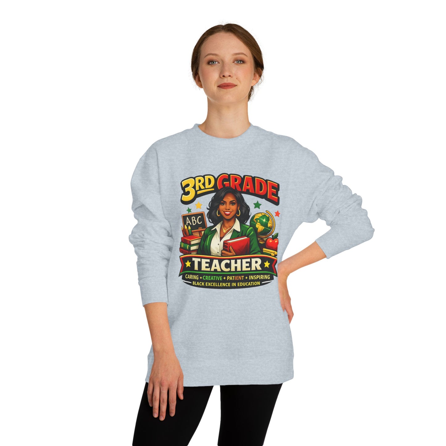 3rd Grade Teacher Sweatshirt – Inspiring Black Excellence Teacher Gift