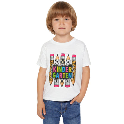 Kindergarten Pencils Toddler T-Shirt — Colorful Back-to-School Tee
