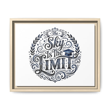 The Sky Is The Limit Framed Canvas — Inspirational Graduation Wall Art