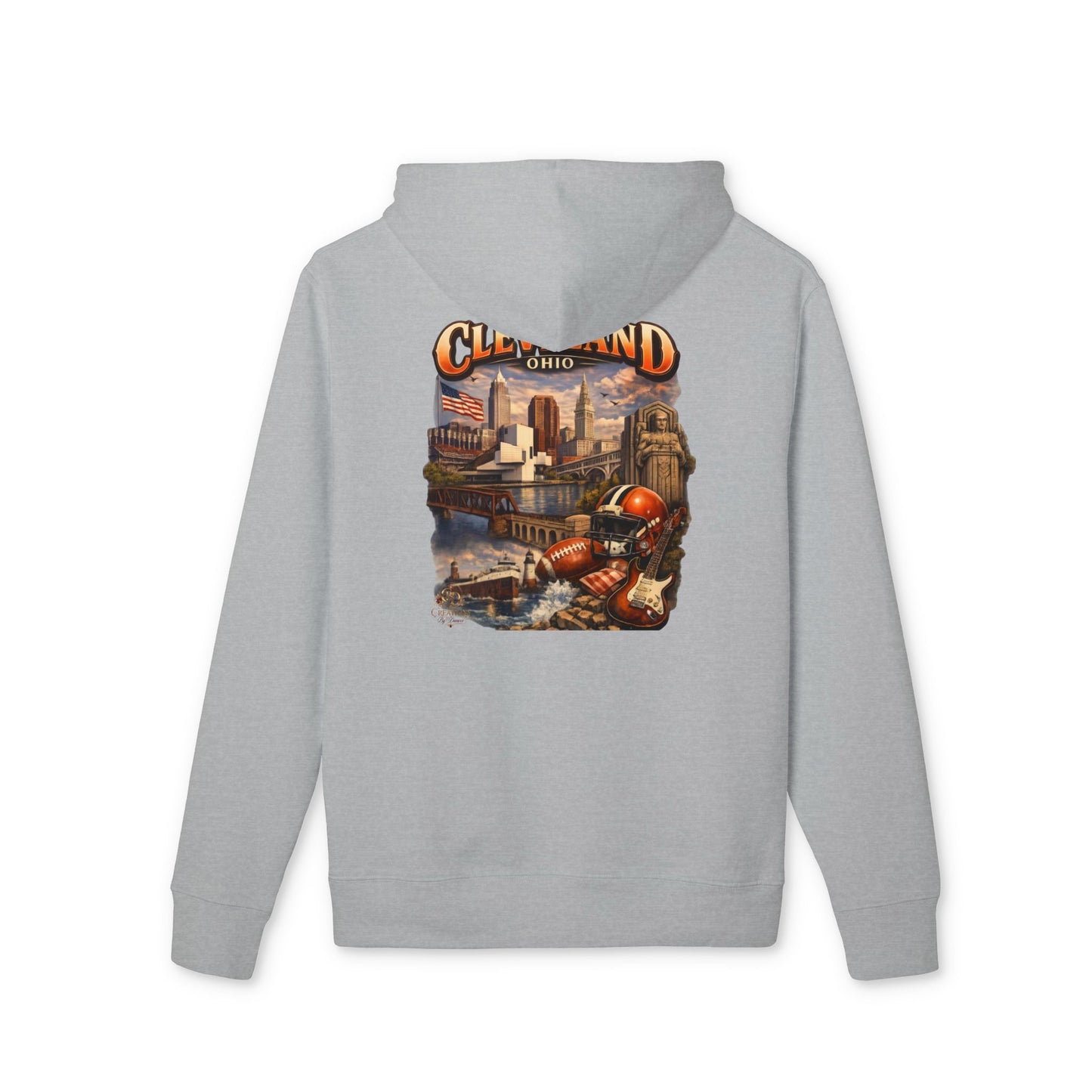 Cleveland Vintage Cityscape Hoodie — Retro Ohio Landmark Pullover