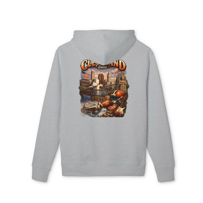 Cleveland Vintage Cityscape Hoodie — Retro Ohio Landmark Pullover