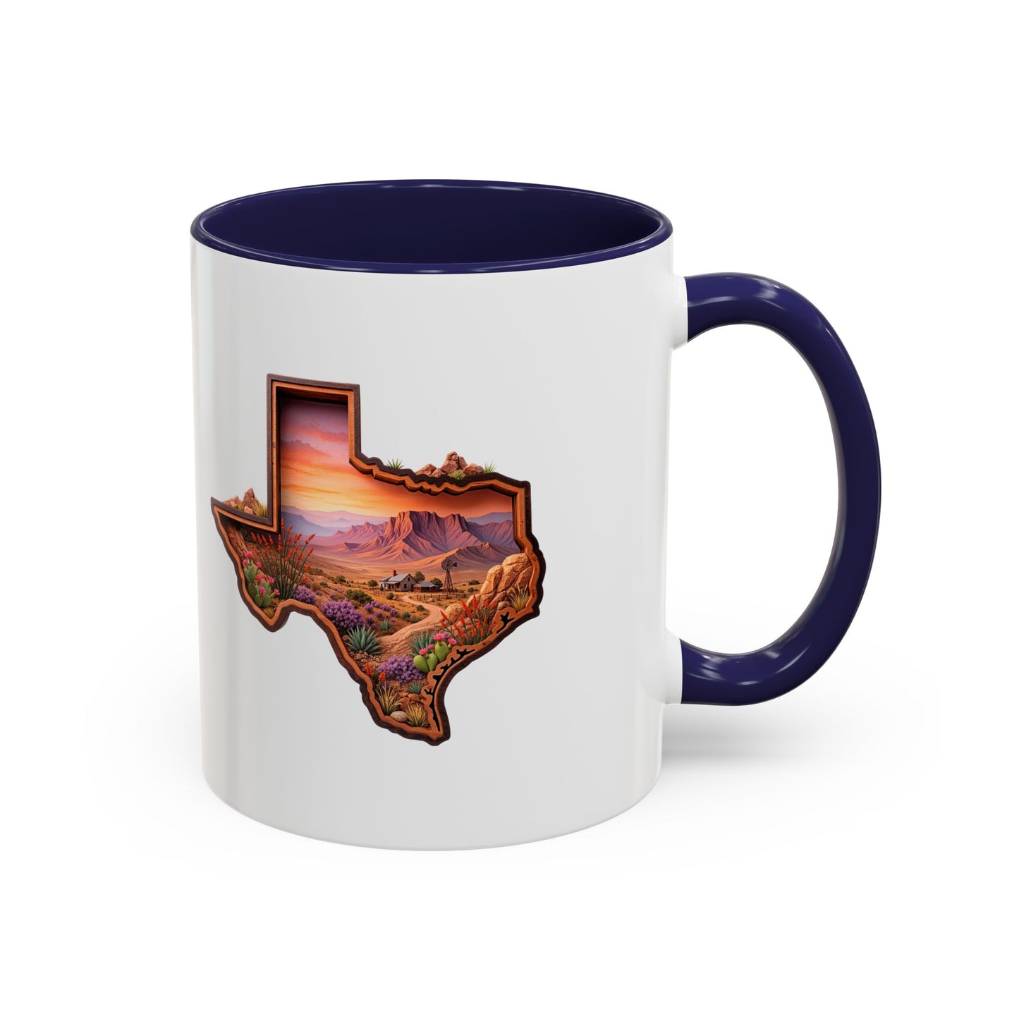 Texas Sunset Accent Coffee Mug – Scenic Lone Star State Landscape (11/15oz)