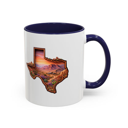 Texas Sunset Accent Coffee Mug – Scenic Lone Star State Landscape (11/15oz)