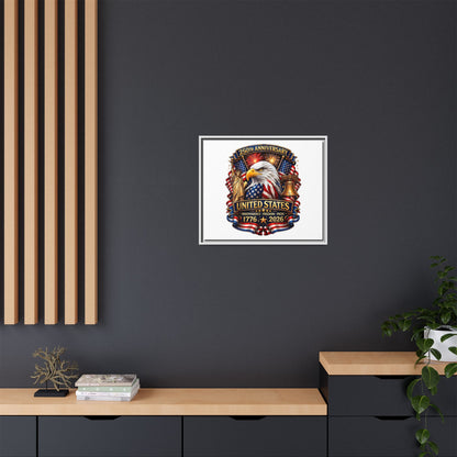 250th Anniversary United States Framed Canvas - Patriotic Eagle 1776–2026