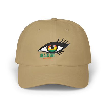 Dad Cap — Embroidered Eye "Black Life, Next Year" Dad Hat