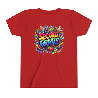 Second Grade Youth Tee — Colorful Back-to-School Kids T-Shirt