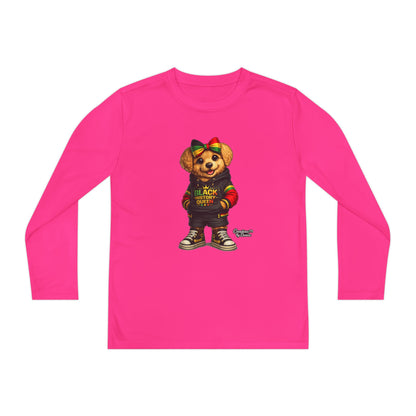 Youth Long Sleeve Tee — Rasta Bear 'Black History' Graphic