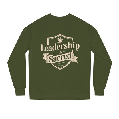 Leadership Is Sacred Crewneck Sweatshirt – Inspirational Christian Faith Quote Pullover