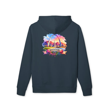 Missouri St. Louis Arch Hoodie — Colorful Sunset State Pride Pullover