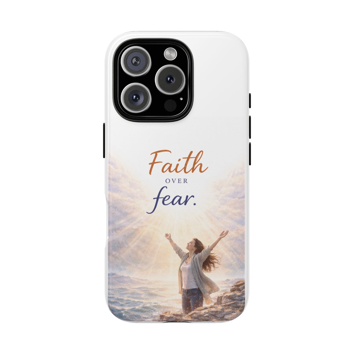 Faith Over Fear Phone Case — Inspirational Christian iPhone Cover