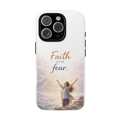 Faith Over Fear Phone Case — Inspirational Christian iPhone Cover