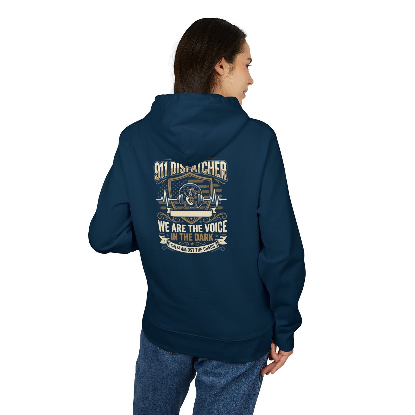 Dispatcher Hoodie - “911 Dispatcher We Are The Voice in the Dark” Emergency Services Pullover