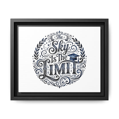 The Sky Is The Limit Framed Canvas — Inspirational Graduation Wall Art