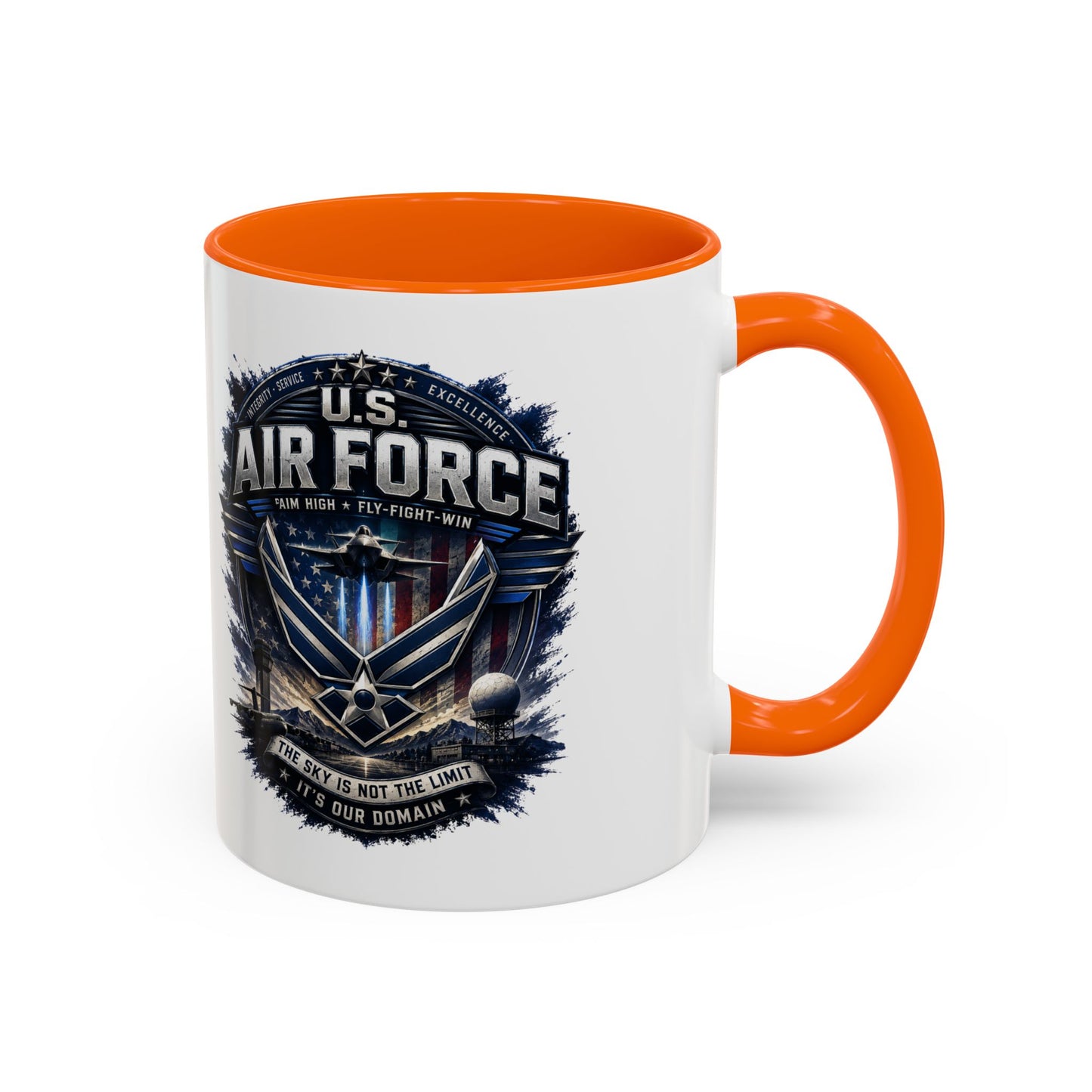 U.S. Air Force Accent Coffee Mug — Military Emblem 11/15oz