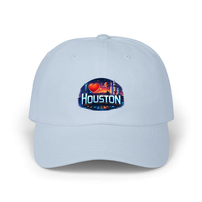 Houston Skyline Dad Cap — I  Houston Embroidered Baseball Hat