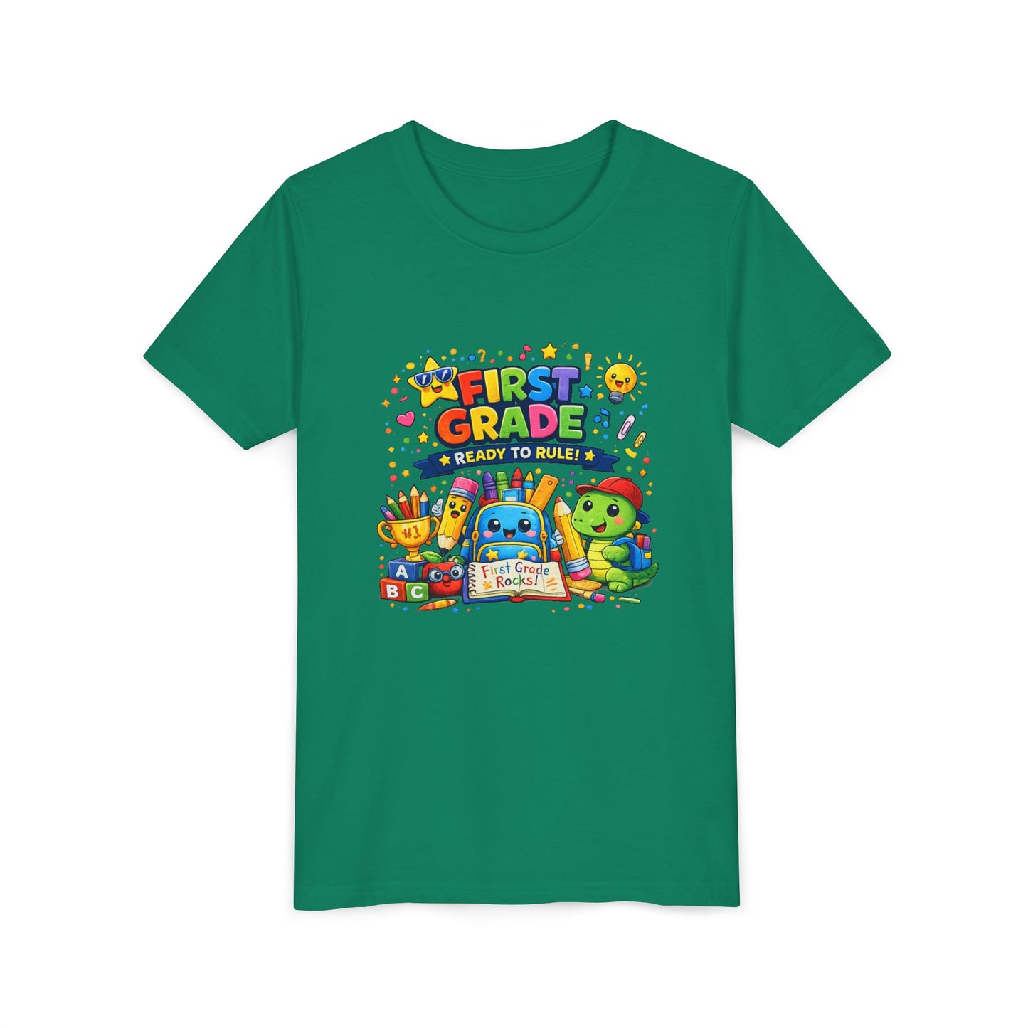First Grade Youth T‑Shirt – "First Grade Ready to Rule" Cute Back-to-School Tee