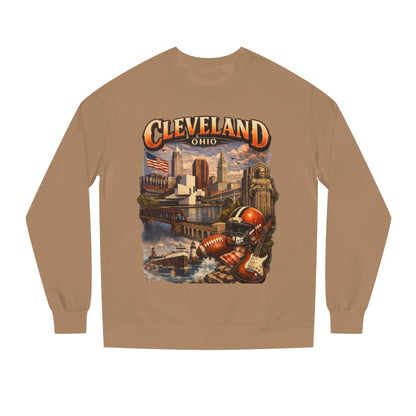 Cleveland Retro Cityscape Sweatshirt — Ohio Pride Football & Rock Design