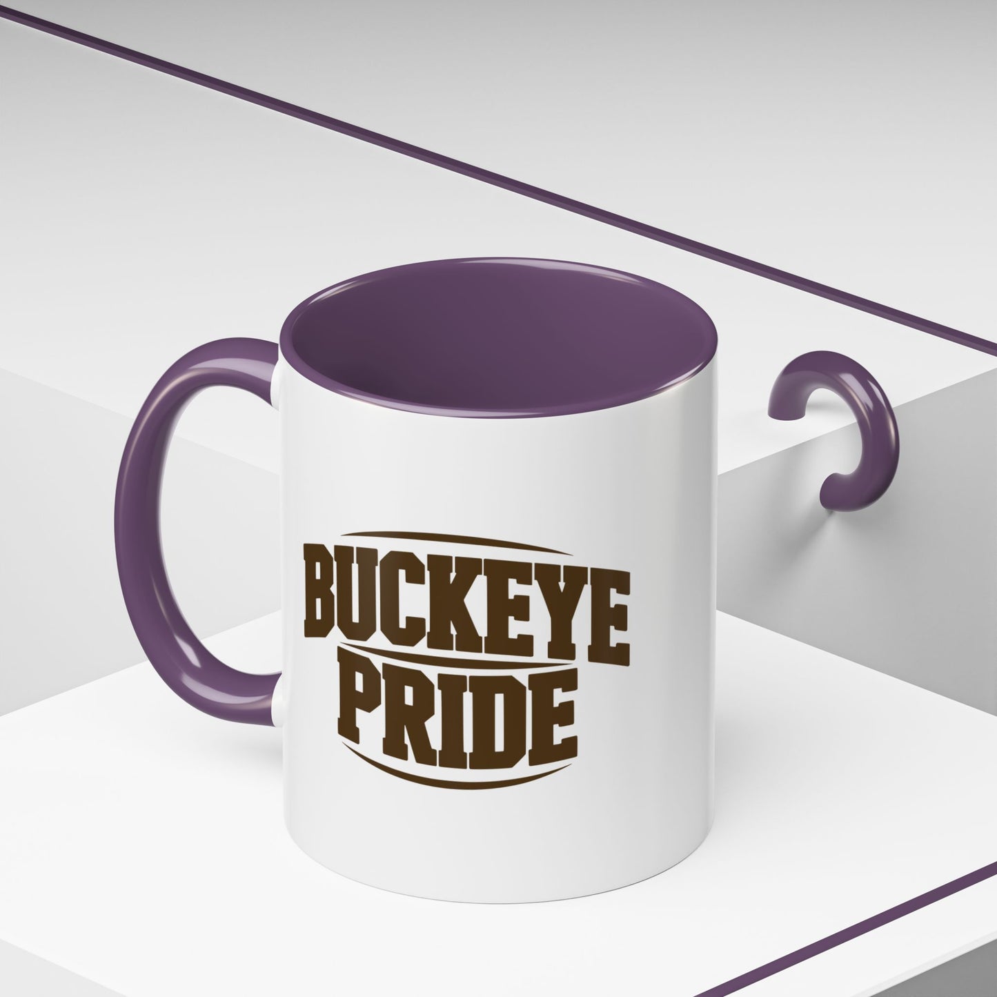 Buckeye Pride Accent Coffee Mug — School Spirit Ceramic Mug