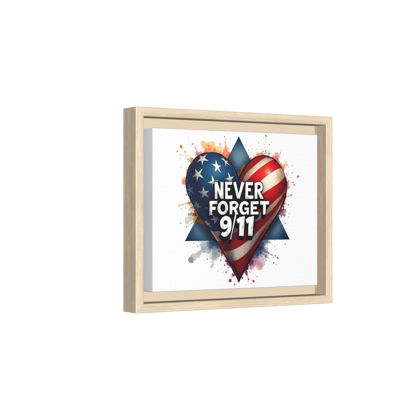 Never Forget 9/11 Framed Canvas Print