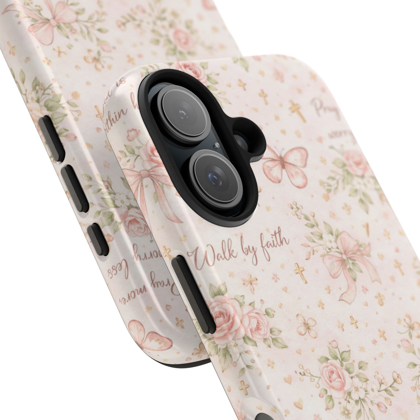 Walk By Faith Phone Case | Christian Floral iPhone Case