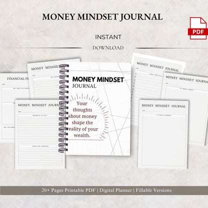 Money Mindset Journal Printable | Financial Growth, Abundance & Wealth Thinking Workbook