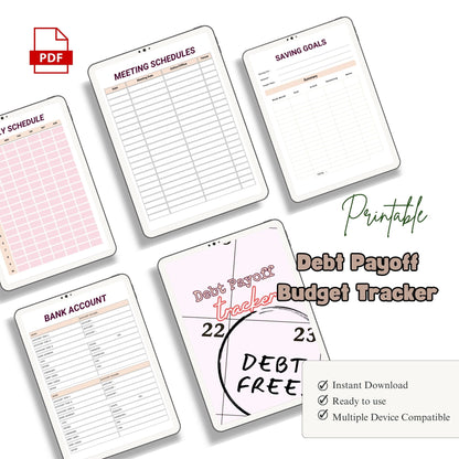 Debt Payoff Tracker Printable | Budget Debt Planner | Debt Snowball Tracker | Financial Tracker | Debt Free Planner PDF