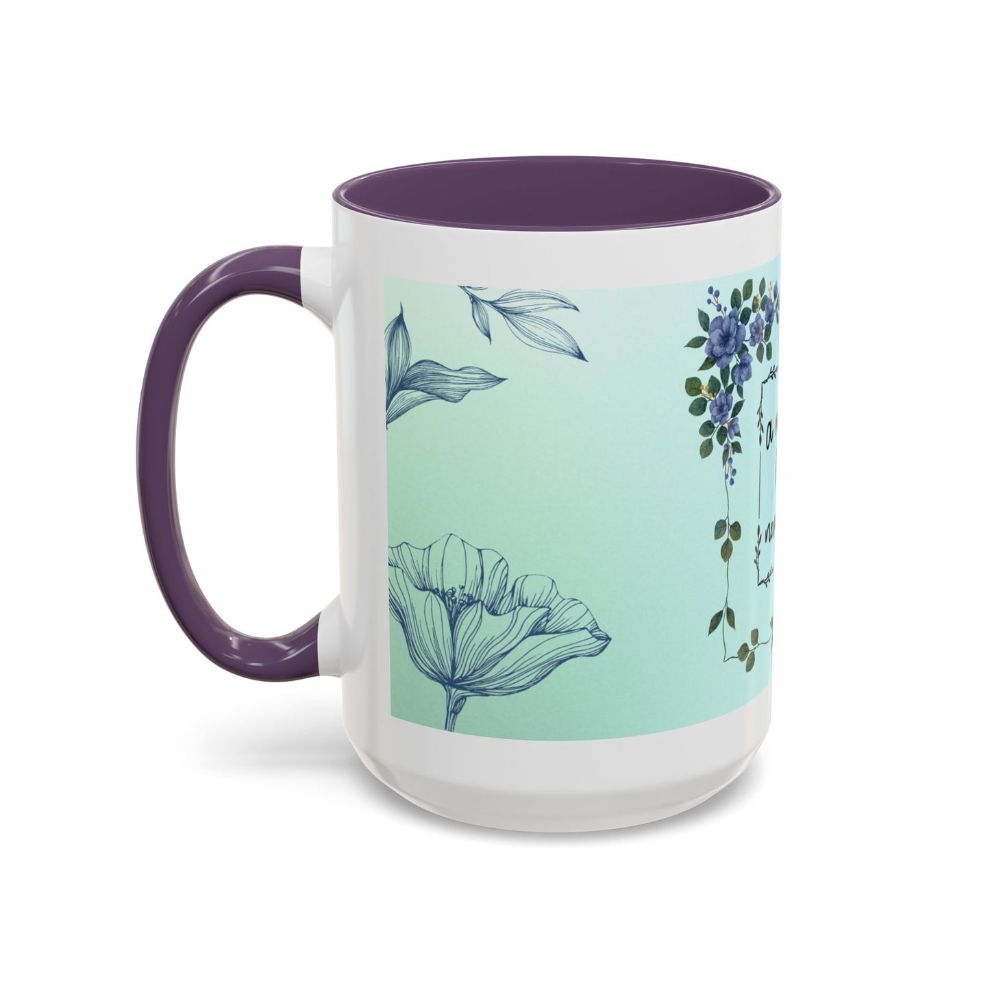 Mother's Heart Floral Accent Coffee Mug — "A Mother's Heart Never Fades"