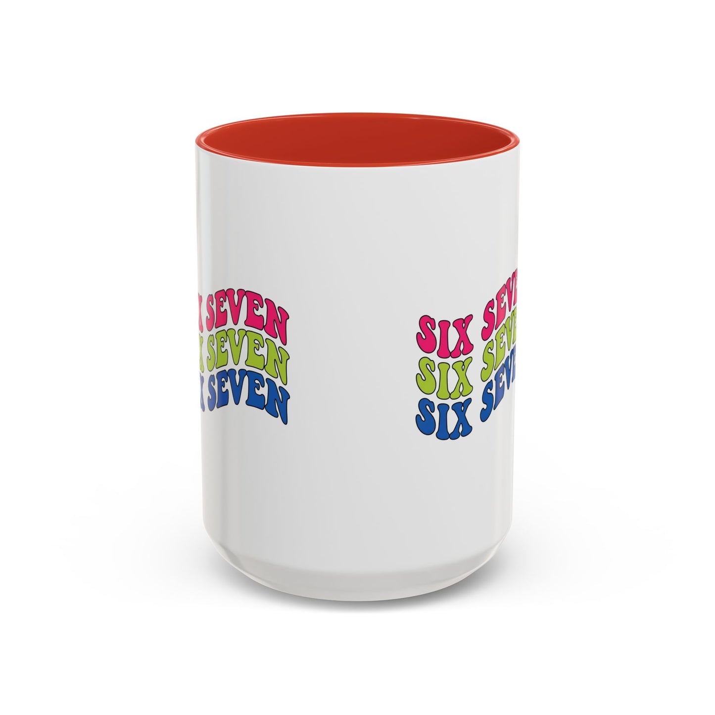 Six Seven Retro Accent Coffee Mug — Colorful 11/15oz Ceramic Tea Cup