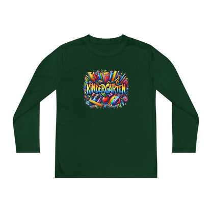 Kindergarten Crayons Youth Long Sleeve Tee