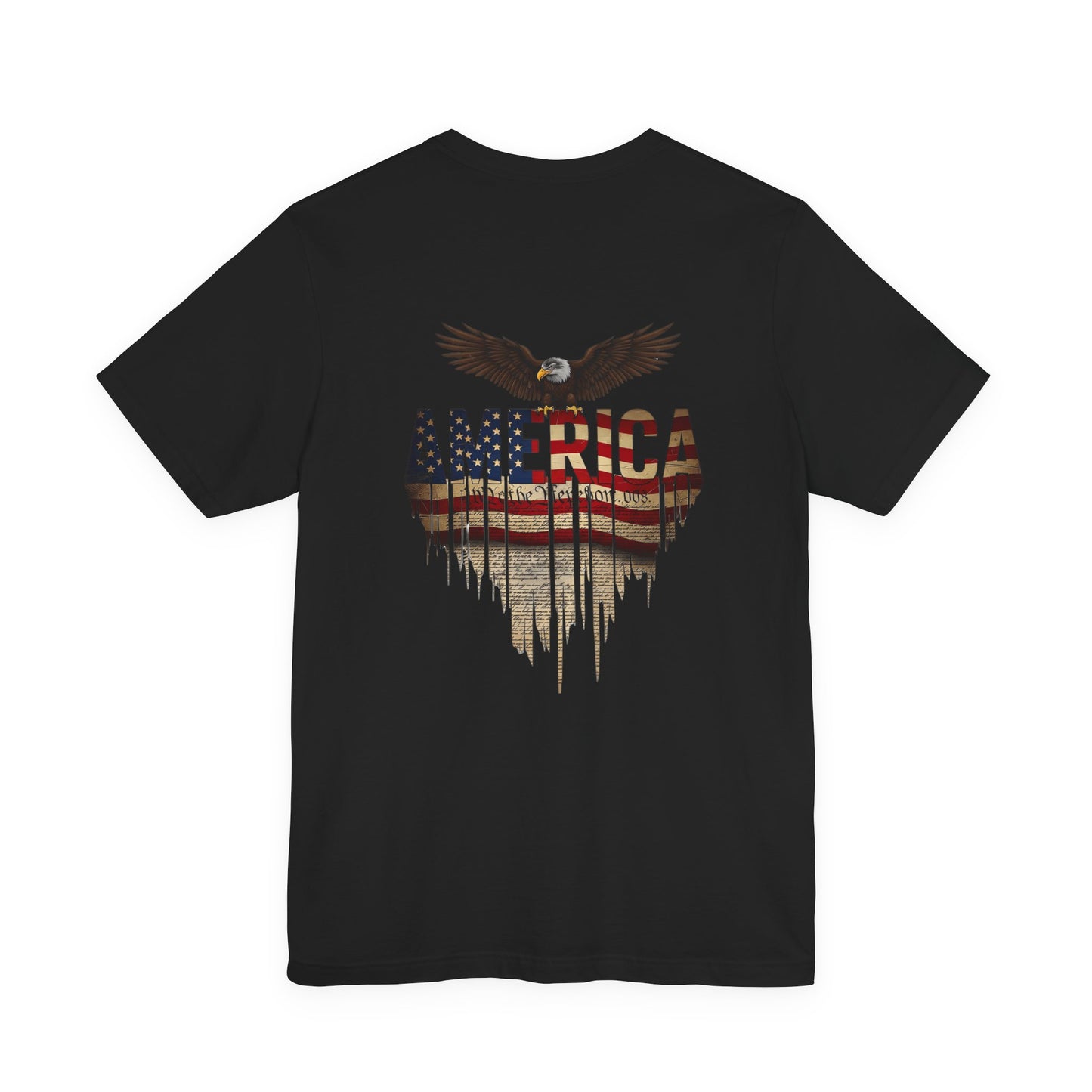 America Eagle Flag Graphic T‑Shirt — Patriotic USA Tee for 4th of July