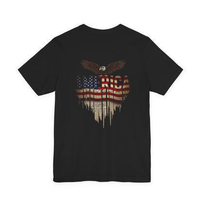 America Eagle Flag Graphic T‑Shirt — Patriotic USA Tee for 4th of July