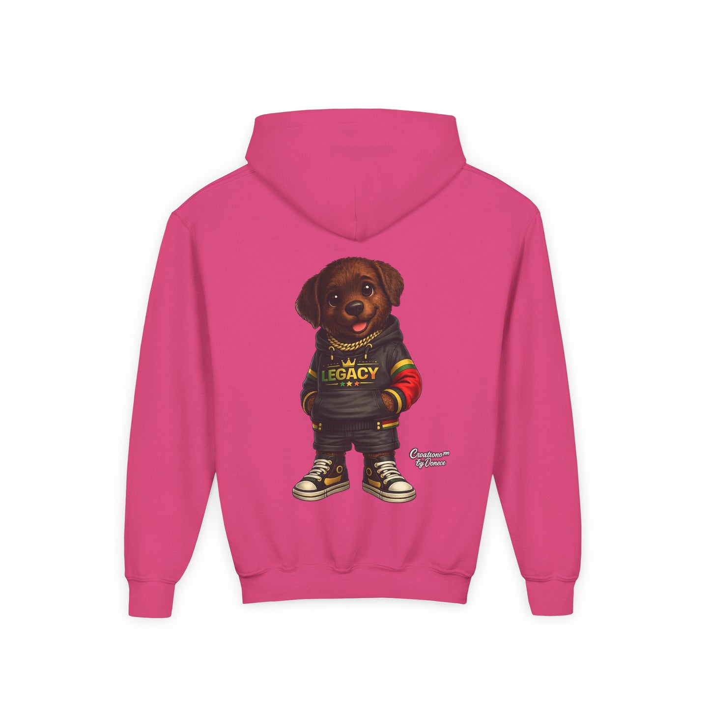 Youth Hoodie — 'Legacy' Streetwear Puppy Graphic Sweatshirt